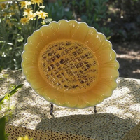 Plaque de Figurine de tournesol en céramique nordique décor à la maison mignon pour accessoires de Table de bonbons