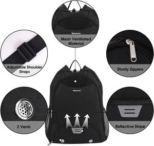 Sacs à dos personnalisés en gros OEM, motif football/soccer, sacs d'école, sacs à dos pour étudiants, classique, sublimation, polyester noir - Product Image 6