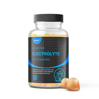 Gummies d'hydratation sans sucre à pectine électrolytique, marque privée, pour adultes, sportifs, vitaminés, certifiés GMP