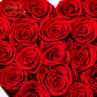 Coffret Cadeau de Fleurs Éternelles en Glycérine en Forme de Cœur pour la Saint-Valentin/Noël/Fête des Mères 2026, Longue Durée (3-5 Ans), OEM/ODM