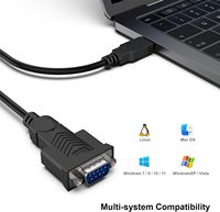 Cable BENFEI USB a Serial de 1.8 Metros, USB a RS-232 Macho (9 Pines) DB9, Blindado con Lámina, para Uso con Computadoras con Sistema Operativo Win/Mac