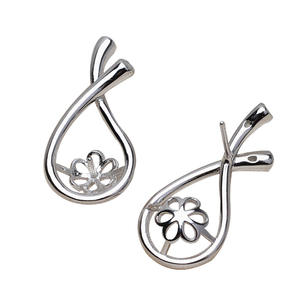 Colgante de Mickey de Plata S925, Collar para Mujer, Colgante, Gancho para Oreja, Perla Simple, Soporte Vacío, Accesorios de Joyería DIY, Componentes - Product Image 5