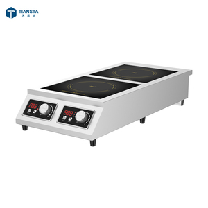 Cocina comercial Estufa de inducción de <span class=keywords><strong>dos</strong></span> quemadores Estufa de inducción plana eléctrica Microlite de doble rango 3.5kw - Product Image 3