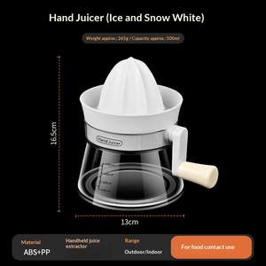 Household Hand Crank Fruit Juicer Manual Citrus <b>Squeezer</b> Orange Lemon <b>Lime</b> Extractor 500ml Scale Cup - Product Image 6