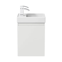 Vasque murale mini en céramique personnalisable, facile à nettoyer, à trou unique, blanche, pour salle de bain, vente en gros