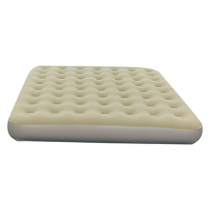Colchón Inflable para Camping 200x180x25cm, Cama Inflable para Tres Personas, Plegable, Rectangular, Superficie Aterciopelada Marrón, para Viajes al Aire Libre - Product Image 3