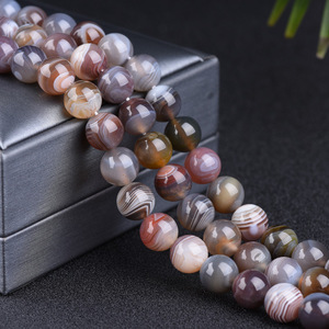 Persiane naturali personalizzate Persian Agate Perline 8mm perle di pietre preziose per la creazione di gioielli - Product Image 2