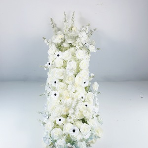 Décoration d'arche <span class=keywords><strong>de</strong></span> mariage en fleurs artificielles en <span class=keywords><strong>soie</strong></span> blanche avec des roses, des phalaenopsis et des hortensias, modèle HP009 - Product Image 5