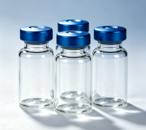 Frascos de vidrio con cuello sellado de metal azul zafiro, botellas pequeñas vacías de borosilicato de alta claridad para envasado de muestras pequeñas - Product Image 1