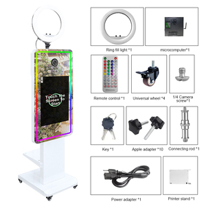 Station de Selfie avec Lumière RVB pour Fêtes et Mariages, Écran Tactile Tout-en-un de 21,5 Pouces, Miroir Magique Photobooth - Product Image 4