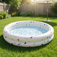 VFUN 0,2 mm dickes, rundes, umweltfreundliches, aufblasbares PVC-Schwimmbecken für Kinder, für den Heimgebrauch, mit Reparaturset