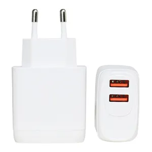 Dual QC3.0 18W USB Wall Charger 3A EU US Dual USB Ports Charger Adapter Mobile Phone Wall Charger