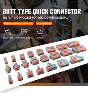 Bloque de terminales de cable eléctrico de alta calidad Conectores de cable de palanca rápida de empuje bilateral para conector de palanca de iluminación - Product Image 2