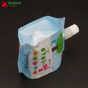 Bolsa de plástico com bico para suco, bolsa de alumínio com bico para alimentação de bebês, com bico para suco, ideal para levantar