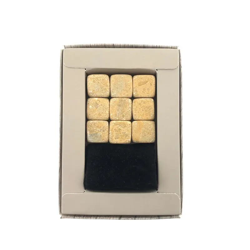 샘플 사용 가능 9 PCS 냉장 재사용 가능한 혼합 색상 큐브 원석 조각 종이 상자
