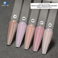 Gel de construction en mousse pour ongles, sans HEMA ni TPO, sable argenté, gel de construction UV dur, gel de construction en mousse pour ongles, gel de construction pour ongles, gel à faire tremper