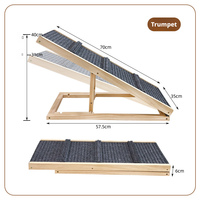 Rampe pour animaux de compagnie en tissu Oxford, design moderne et élégant, hauteur réglable, antidérapante, pliable, escalier pour chiens âgés pour accéder au lit ou au canapé