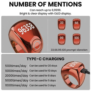 New Digital Counter Tasbih Tasbeeh Muslim Prayer Reminder Zikr Ring for <b>Outdoor</b> Activity Eid Al Fitr Gift - Product Image 4