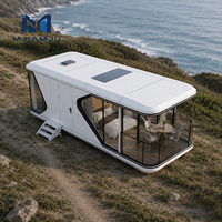 Maison Conteneur Moderne de Luxe en Acier avec Murs en Verre Panoramiques pour Hôtels, Bureaux et Utilisation Extérieure