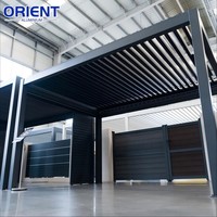 Pergola Bioclimatique d'Extérieur au Design Populaire, Pergola en Métal Aluminium pour Jardin, Pergola Extérieure 3x6m, Pergola 3x6, Pergola 5x4