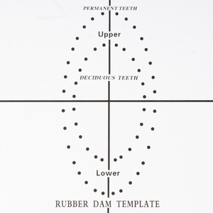 Gabarit de barrage en caoutchouc pour usage dentaire : Guide de positionnement des dents permanentes et laitières, mâchoire supérieure et inférieure - Product Image 3