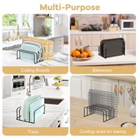 Étagère de rangement de cuisine multifonctionnelle moderne et durable, sans perçage, en acier, pour couvercles de casseroles
