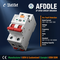 Protection contre les arcs électriques à haute tension : Nouvelle conception 32A/40A/63A AFDDLE 2P 63A Dispositifs de détection d'arc électrique