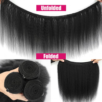 Extensions de cheveux synthétiques tressées au crochet, style Yaki Straight et Kinky Straight, perruque noire naturelle