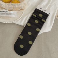 Chaussettes pour femmes préparées pour l'hiver, chaussettes chaudes en tricot à motif à pois pour la vente en gros