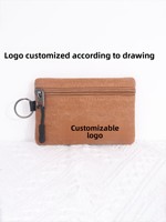 Dompet kecil berbahan kanvas, dompet koin, tas kecil portabel dengan tali dan gesper, dompet wanita tempat kunci dan kartu, tas penyimpanan