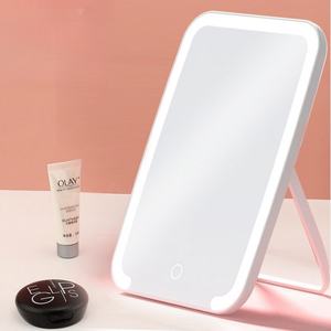 <span class=keywords><strong>Espejo</strong></span> de maquillaje <span class=keywords><strong>con</strong></span> pantalla táctil para niñas superventas, <span class=keywords><strong>espejo</strong></span> cosmético <span class=keywords><strong>con</strong></span> cargador Led plegable portátil <span class=keywords><strong>con</strong></span> logotipo personalizado - Product Image 2