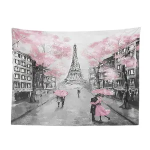 Alfombra De Pared De la Torre Eiffel, decoración De impresión Digital De París, 150x200, venta al por mayor