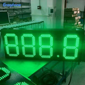 12 Inch 888.8 Màu Xanh Lá Cây Không Thấm Nước Điều Khiển Từ Xa Kỹ Thuật Số Gas Giá Đăng <span class=keywords><strong>Led</strong></span> Số Bảng Hiển Thị - Product Image 6