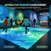 Écran de sol LED interactif commercial 4K avec Adobe RGB 90% et dalles LED étanches IP65 pour spectacles en direct