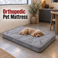 Matelas orthopédique pour chien en marque blanche avec option noyau en fibre de coco, housse matelassée amovible et tissus personnalisés pour marques d'animaux de compagnie