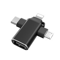 Adaptador OTG Tres en Uno Tipo C, Convertidor USB 3.0 para Tablet, Memoria USB, Ratón, Teclado