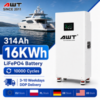 Batterie au lithium EU PL 51.2V 280Ah 20-30KW Lifepo4 Pack, système de stockage d'énergie mural à cycle profond, onduleur CAN Solis