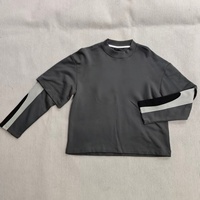 Sweat-shirt personnalisé pour homme, sweat-shirt à blocs de couleur, sweat-shirt en coton à manches raglan, broderie imprimée, vente en gros, sweat-shirt à manches longues