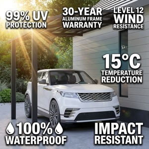 Abri pour véhicules lourds résistant au vent (120 km/h), certifié CE, prix de gros, abri de <span class=keywords><strong>garage</strong></span> extérieur en métal industriel - Product Image 1
