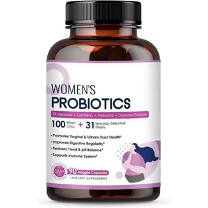 OEM/ODM Private Label Women Probiotics Capsules Dietary Supplements 100 Billion CFUs Synbiotic Prebiotic& Probiotics Mixed Caps - Product Image 1