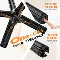 Bâton de selfie magnétique avec télécommande pour téléphone portable 360 °   Rotation. Se transforme en mini trépied, poignée de maintien pour appareil photo, stabilisateur portatif.