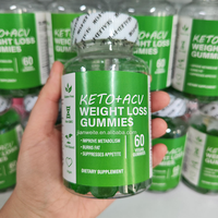Gummies Keto au Vinaigre de Cidre de Pomme Brûleur de Graisse Abdominale Complément Minceur Perte de Poids Soutien Digestif Santé Intestinale