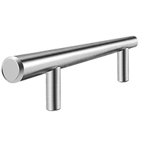 Poignée en T creuse en acier inoxydable de 96mm pour cuisine, chambre à coucher, commode, salle de bain, armoires et tiroirs d'hôtel