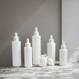 Matte Frosted <b>Glass</b> Dropper <b>Bottle</b> Cosmetic Packaging 20ml 30ml <b>50ml</b> 60ml 100ml for Essential Oil Lotion - Product Image 3