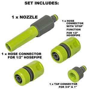 Ensemble de connecteurs de <span class=keywords><strong>tuyau</strong></span> <span class=keywords><strong>d</strong></span>'<span class=keywords><strong>arrosage</strong></span> de jardin haute pression 1/2 ", accessoire adaptateur de robinet <span class=keywords><strong>d</strong></span>'<span class=keywords><strong>arrosage</strong></span>, raccord de buse de pulvérisation <span class=keywords><strong>pistolet</strong></span> - Product Image 2