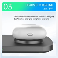 Produits les plus vendus, station de charge de voyage, chargeur 3 en 1, logo personnalisé, chargeur 15W, chargeur sans fil 3 en 1 pour iPhone