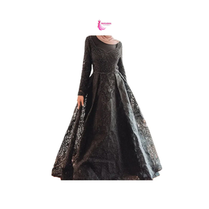 Elegante Vestido de Noche con Lentejuelas y Cuello en V para Mujer, Vestido Largo de Fiesta Bordado con Cuentas de Rajgadhia Exports - Product Image 4