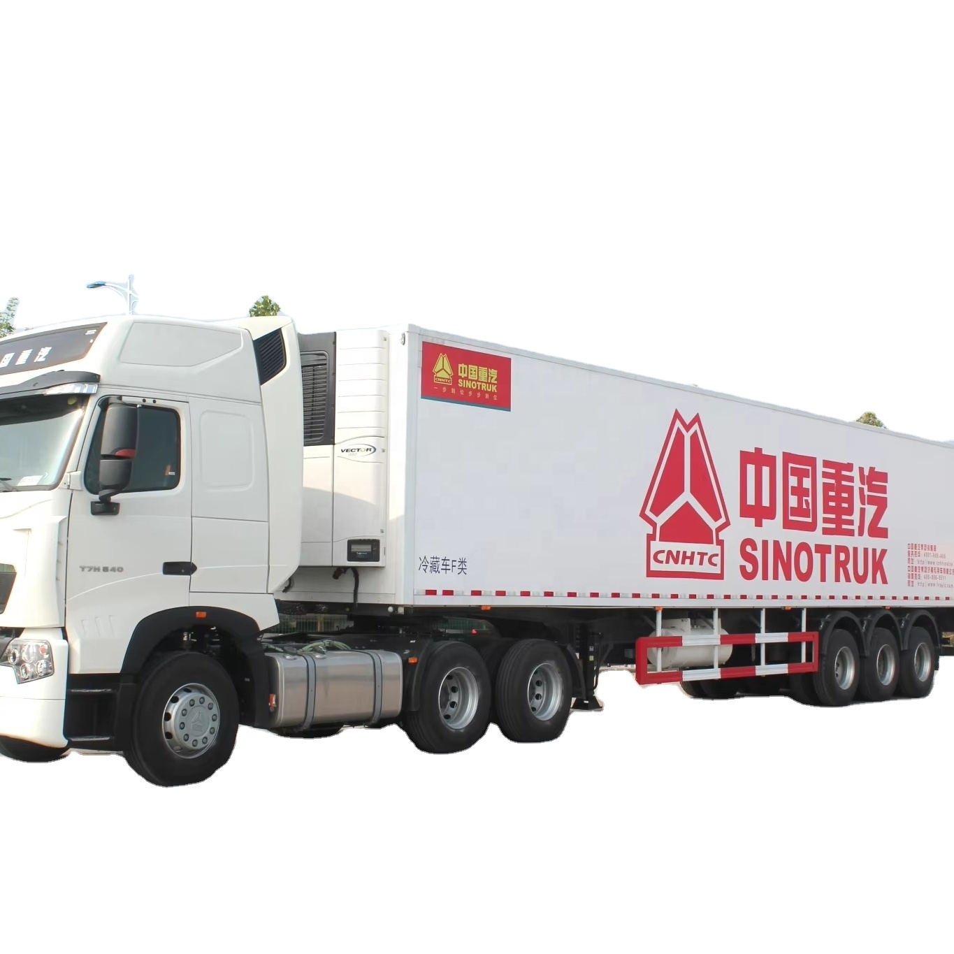 China Manufactured Cooling Refrigerator Commercial Freezer Semi-Trailer for Transporting Meat Food Van for Storage Preservation