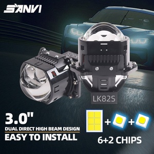 LK82S Faros Delanteros Bi-LED de Doble Luz de Alta Calidad, Proyector de Lente Cuadrada, Bombillas de Luz Antiniebla, Sistema de Iluminación Automotriz Mejorado - Product Image 2