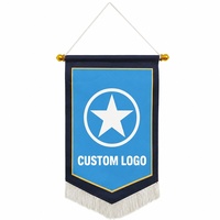 Drapeau de fanion suspendu personnalisé imprimé recto-verso en polyester pour la décoration murale de bars sportifs, de maisons ou de stades de football